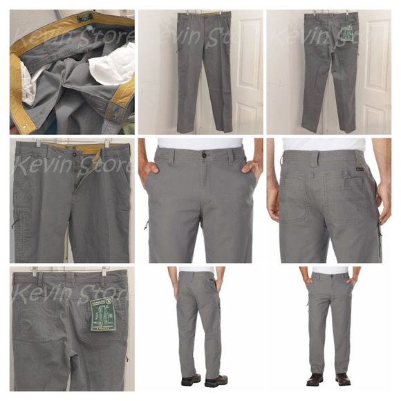 Gray NWT  Canvas Utility Pants for Men GH Bass - Picture 1 of 13